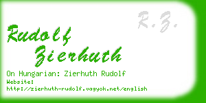 rudolf zierhuth business card